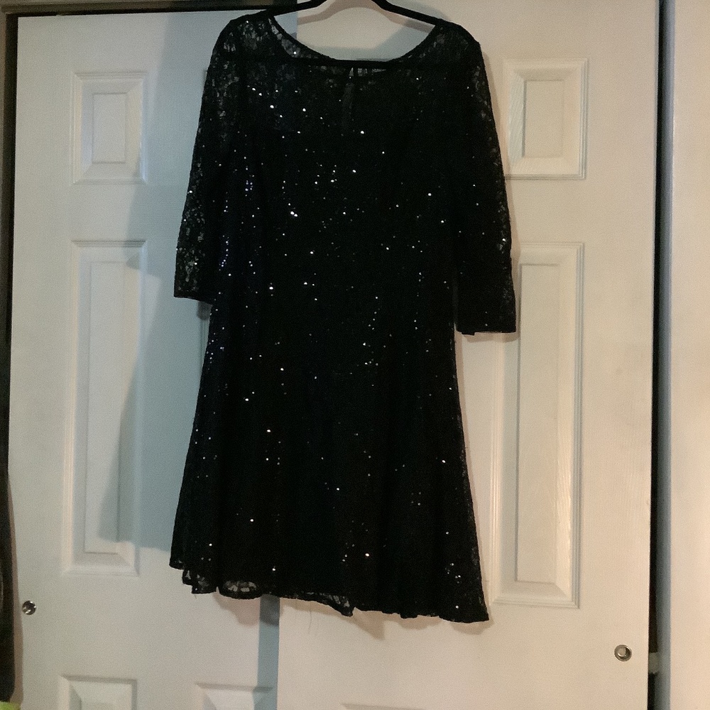 Black Sequin Dress Dinner Party, Cocktail Size 14